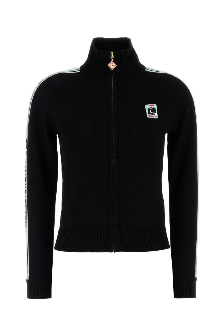 black wool cardigan by Selfnex