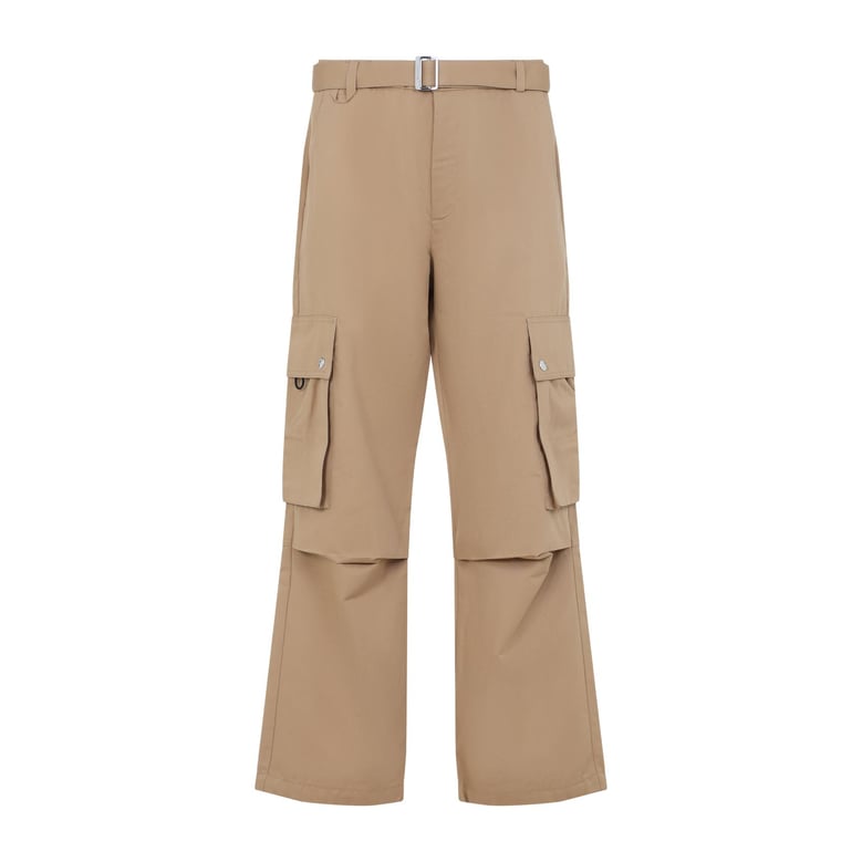 cotton linen cargo-trousers by Selfnex