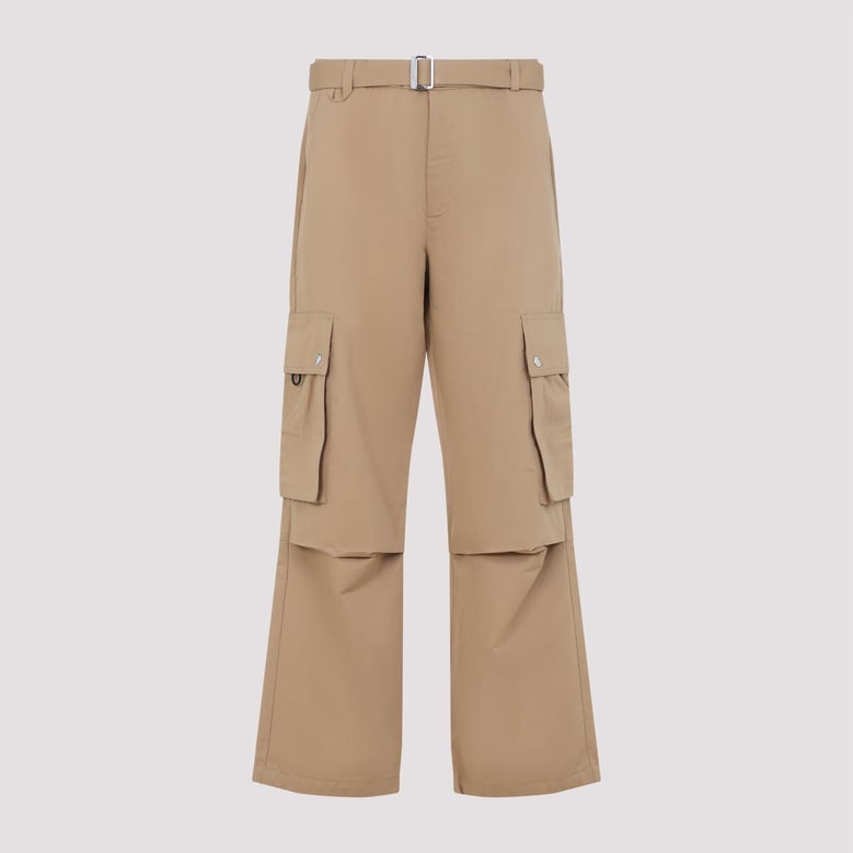 cotton linen cargo-trousers by Selfnex