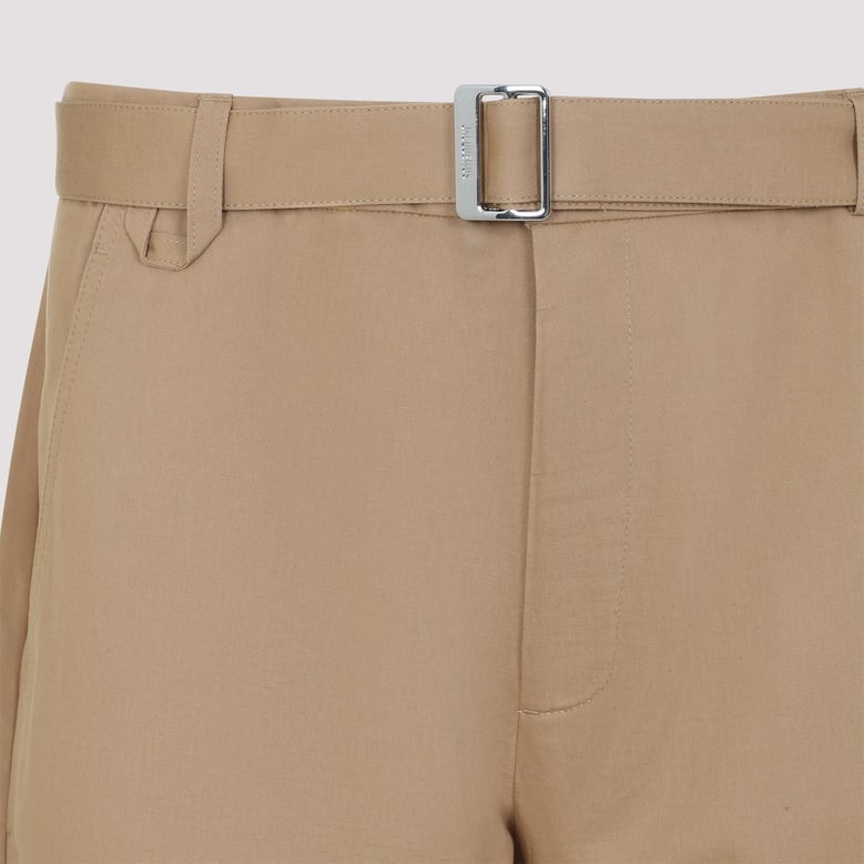 cotton linen cargo-trousers by Selfnex