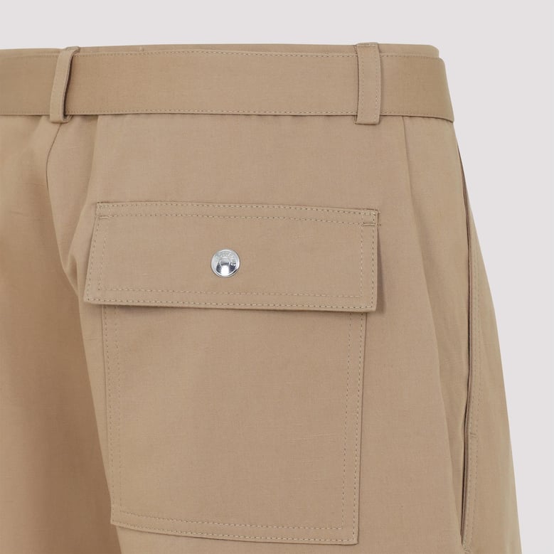 cotton linen cargo-trousers by Selfnex