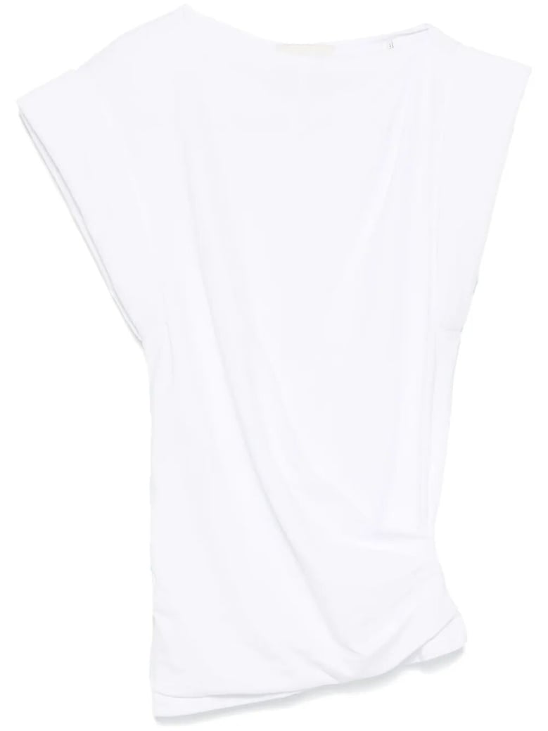 maisan draped cotton t-shirt by Selfnex