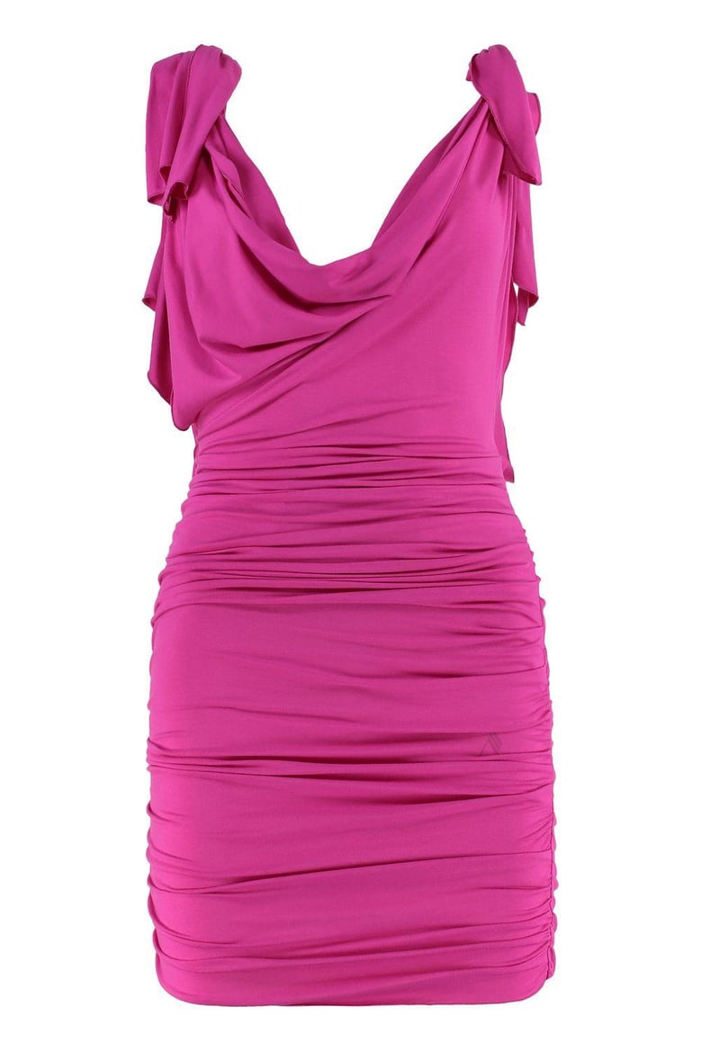 draped jersey dress by Selfnex