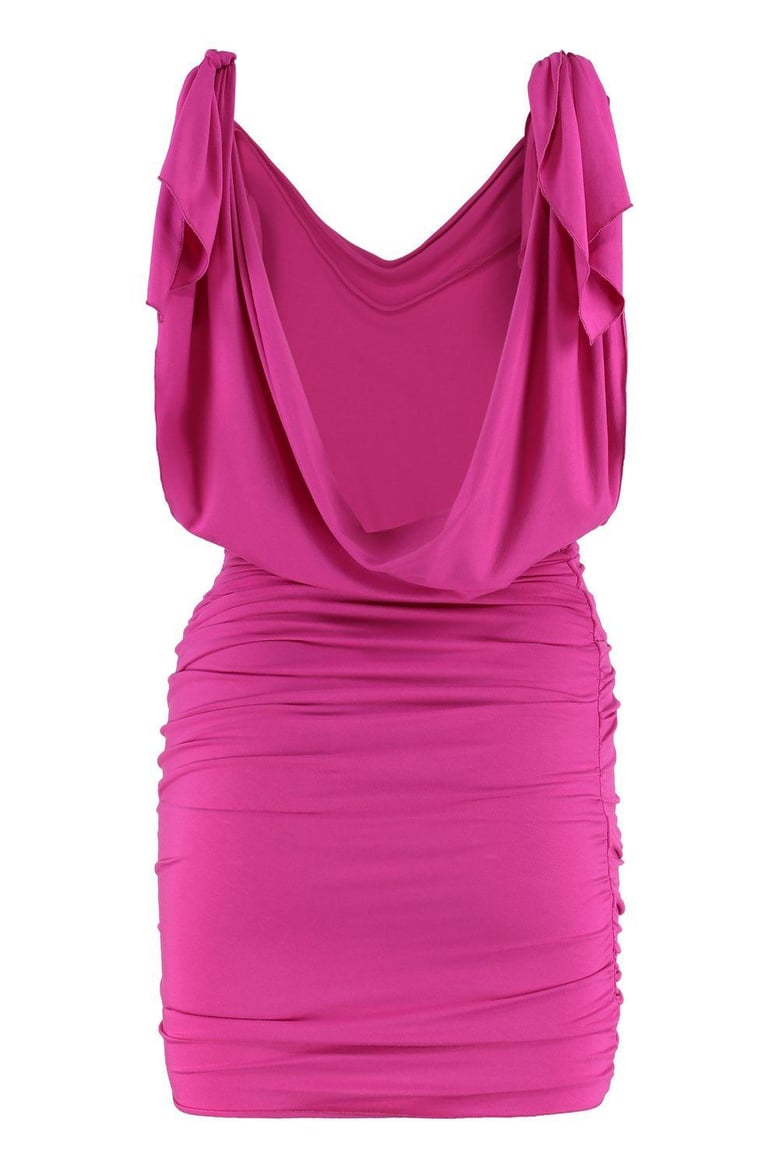 draped jersey dress by Selfnex