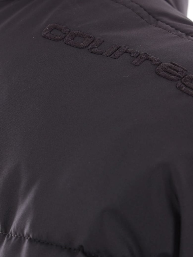 black polyester polyamide nylon elastane coat by Selfnex