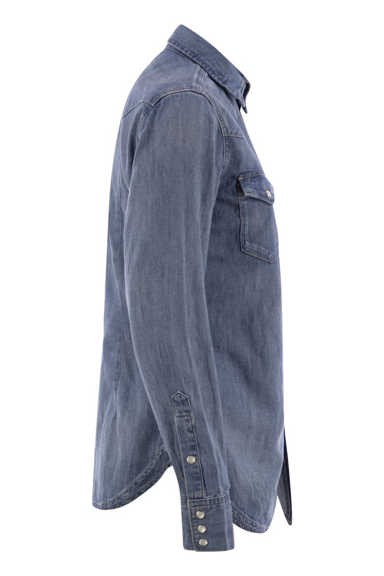denim western shirt by Selfnex