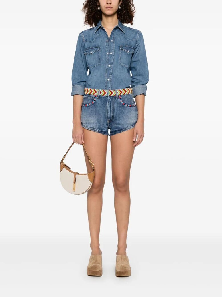denim western shirt by Selfnex