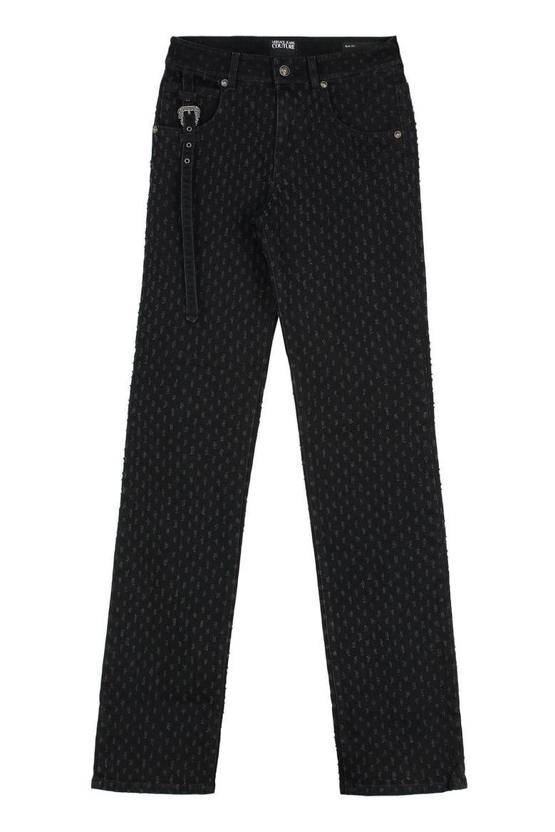 high-rise slim fit jeans by Selfnex