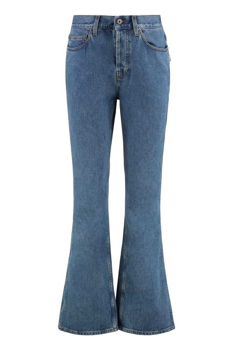 high-rise bootcut jeans by Selfnex