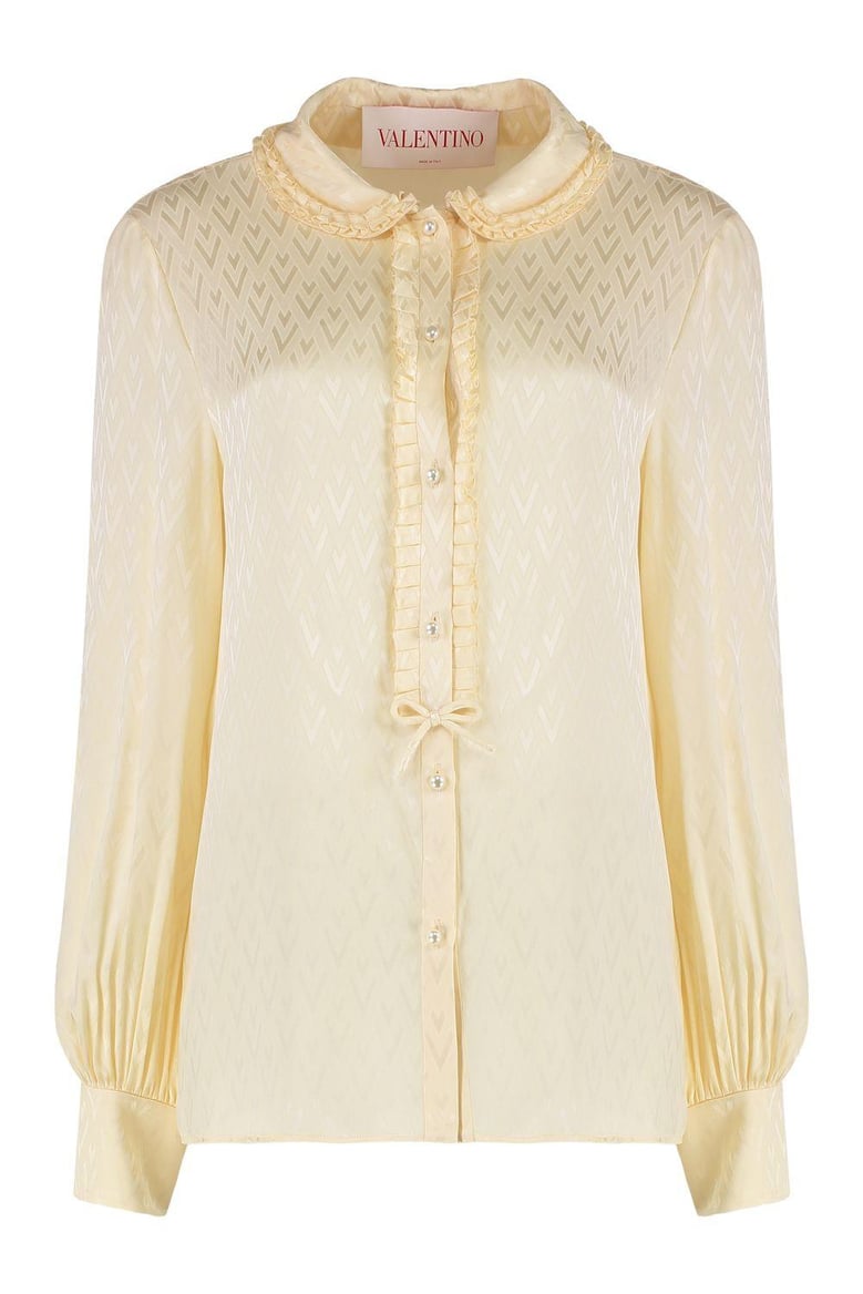 toute la v silk shirt by Selfnex