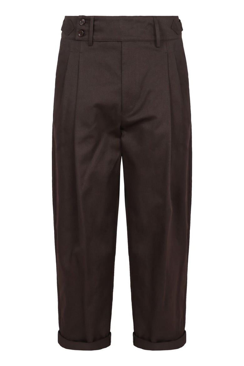cotton-twill bush-trousers by Selfnex