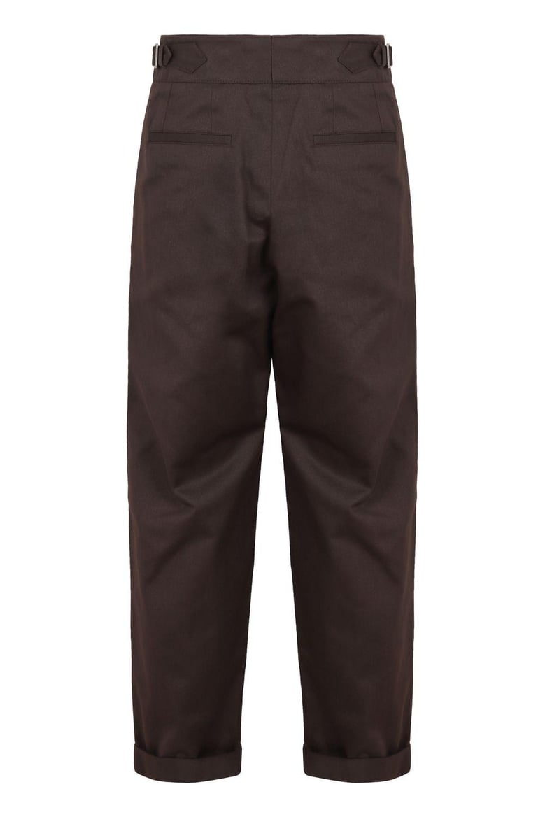 cotton-twill bush-trousers by Selfnex