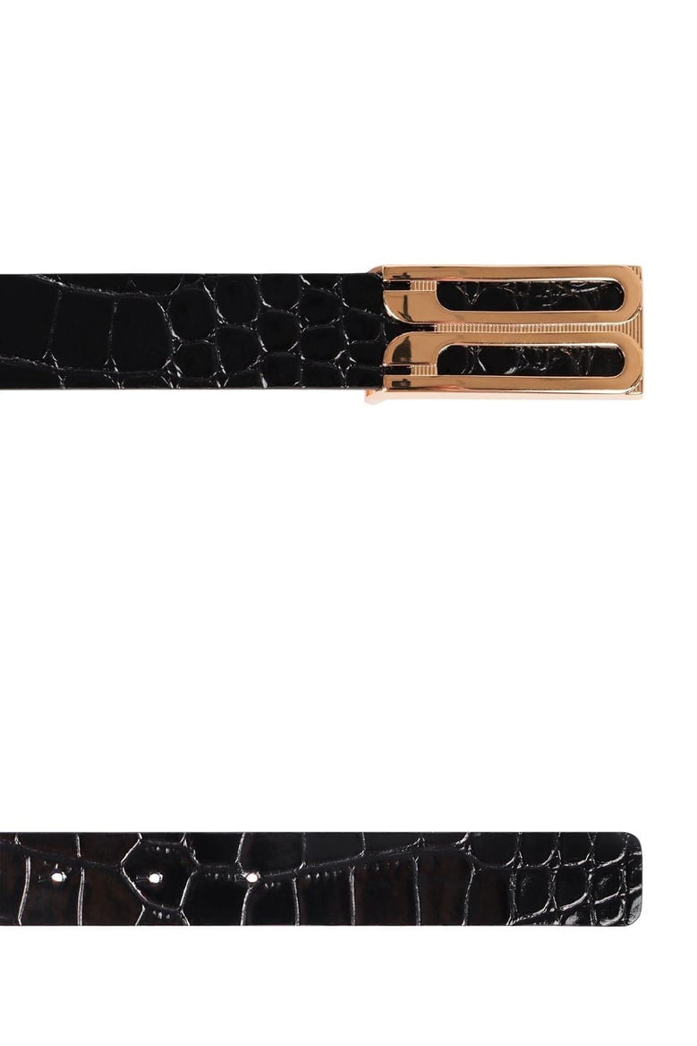 jumbo frame printed leather belt by Selfnex