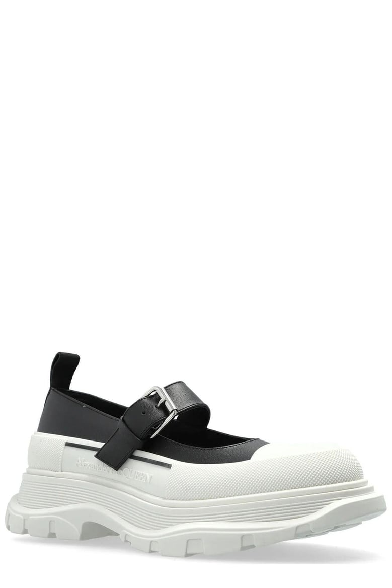 two-tone leather and rubber ballerinas by Selfnex