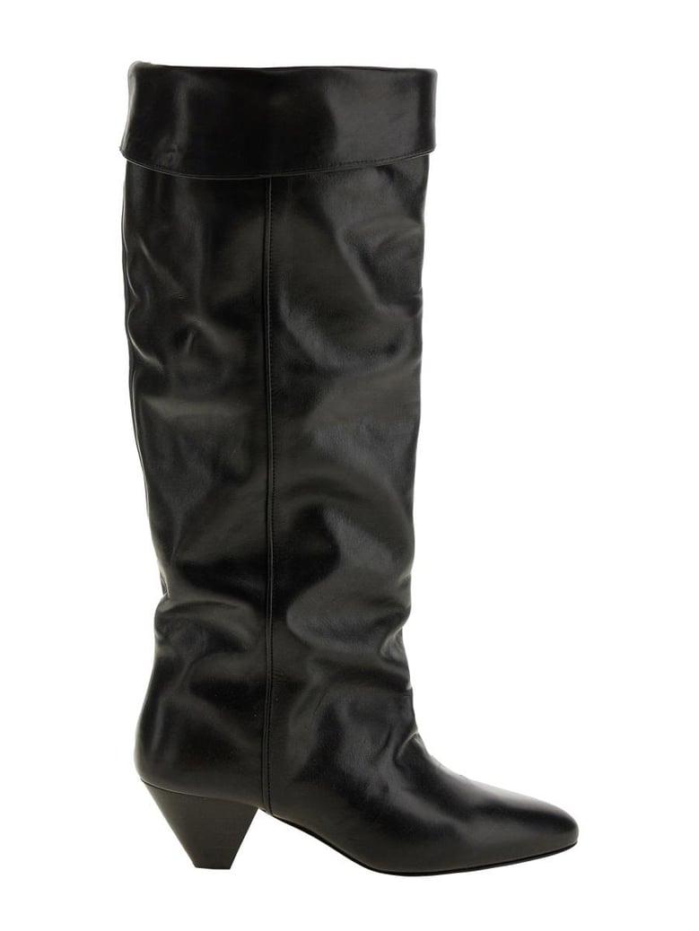 black leather boots by Selfnex