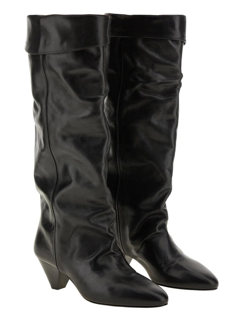 black leather boots by Selfnex
