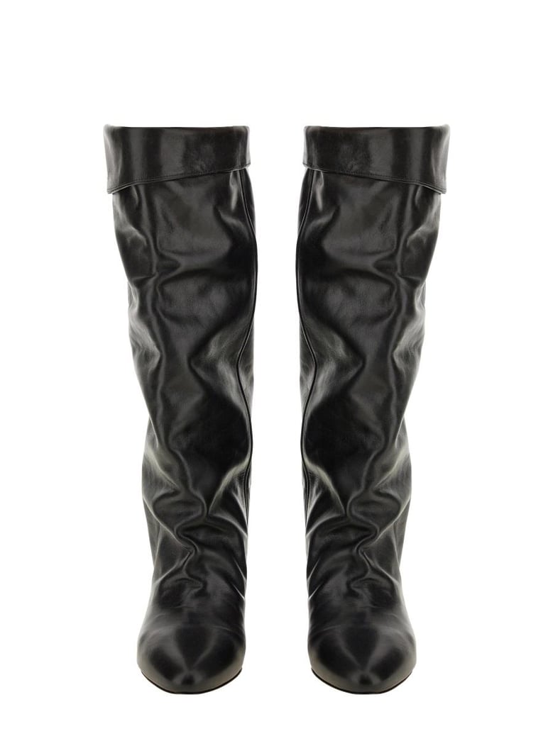 black leather boots by Selfnex