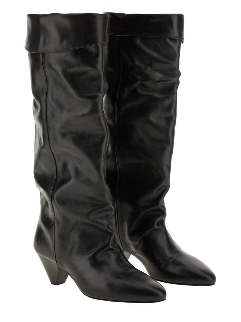 black leather boots by Selfnex