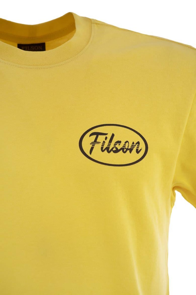 t-shirt with graphics on chest and back by Selfnex