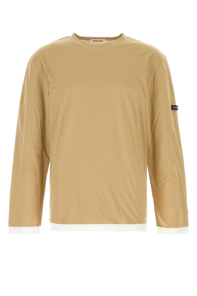 beige cotton t-shirt by Selfnex