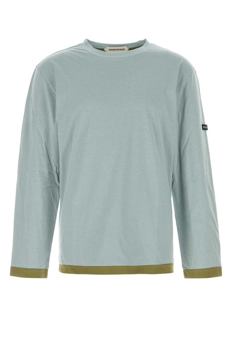 powder blue cotton t-shirt by Selfnex