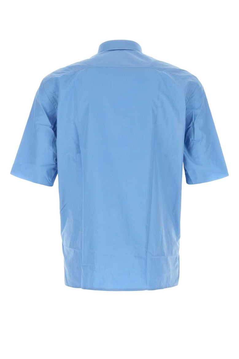 cerulean blue poplin guardia shirt by Selfnex