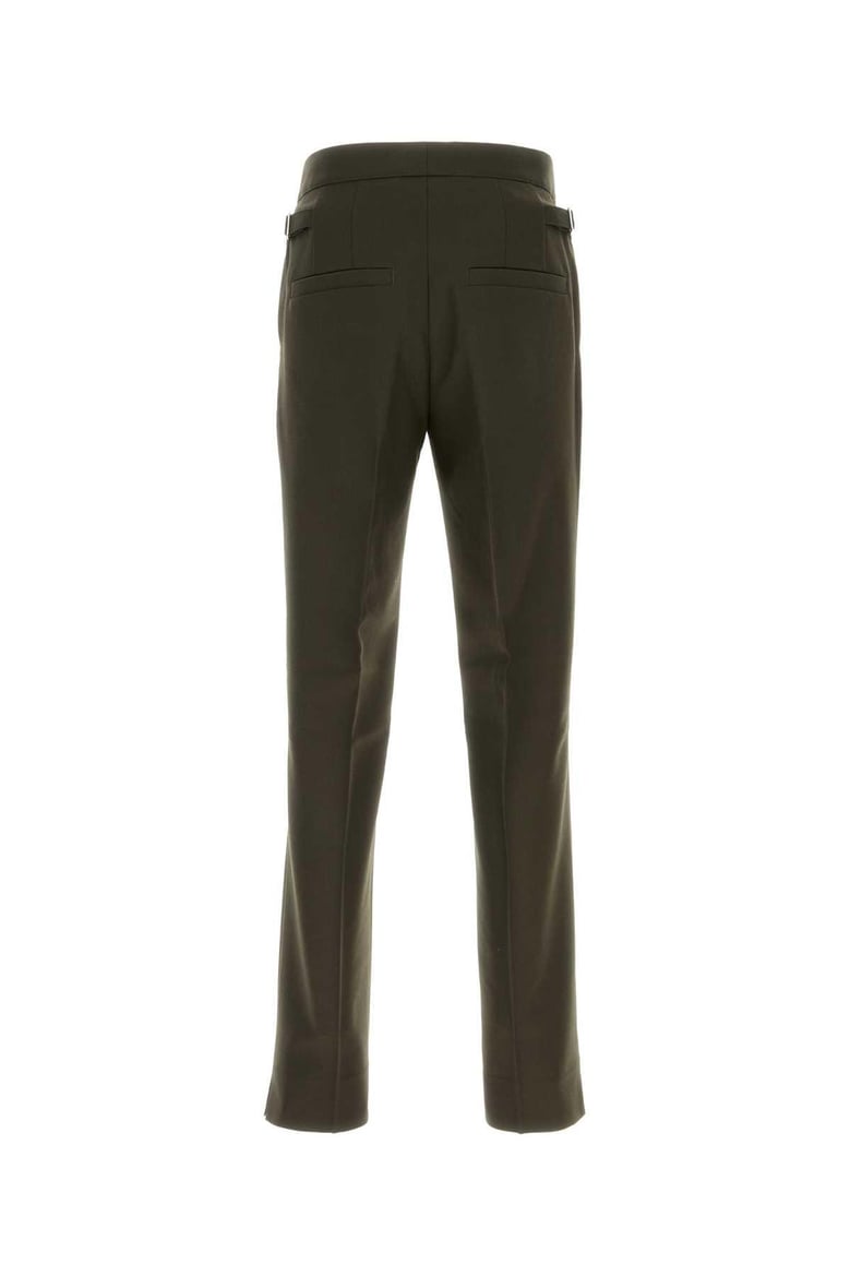 olive green wool pant by Selfnex