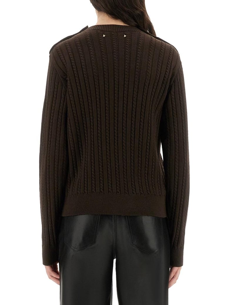 wool sweater with button detail by Selfnex