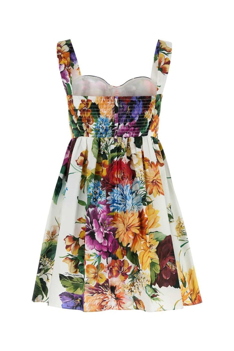 bouquet print poplin dress by Selfnex