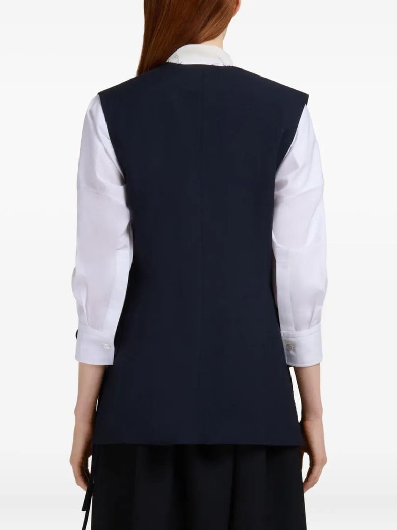 wool waistcoat with side slits by Selfnex