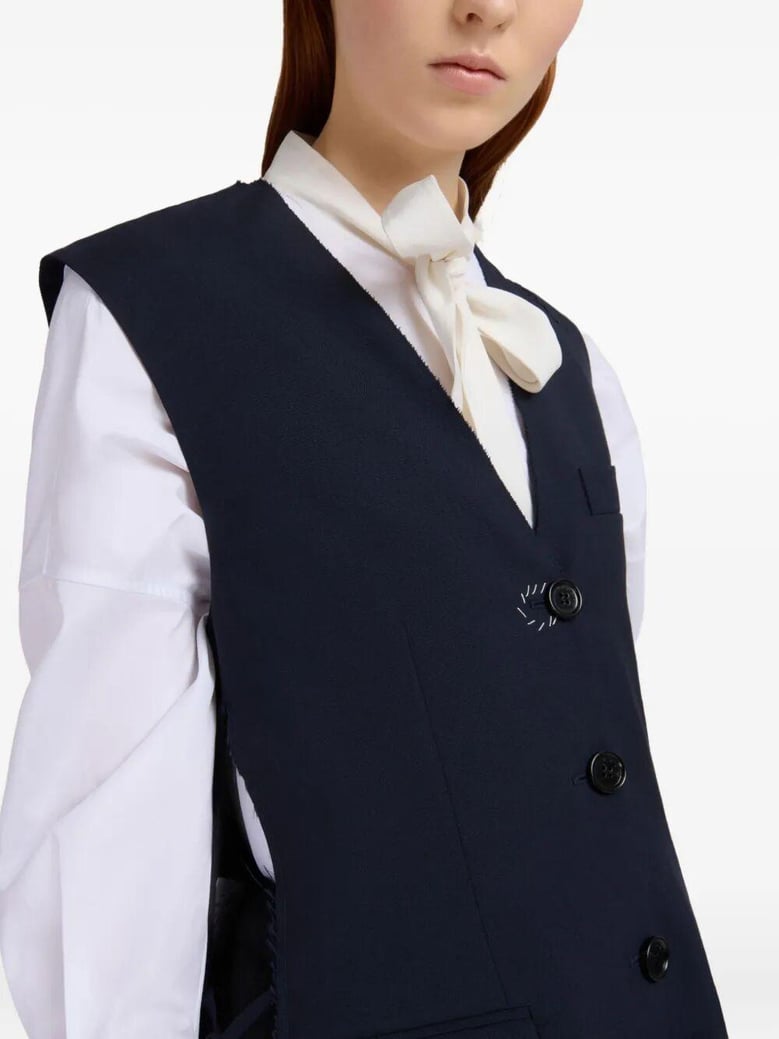 wool waistcoat with side slits by Selfnex