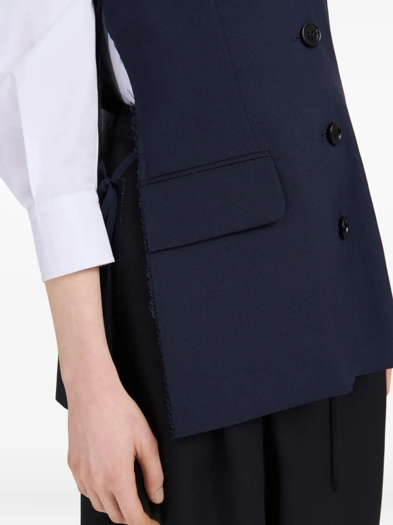 wool waistcoat with side slits by Selfnex