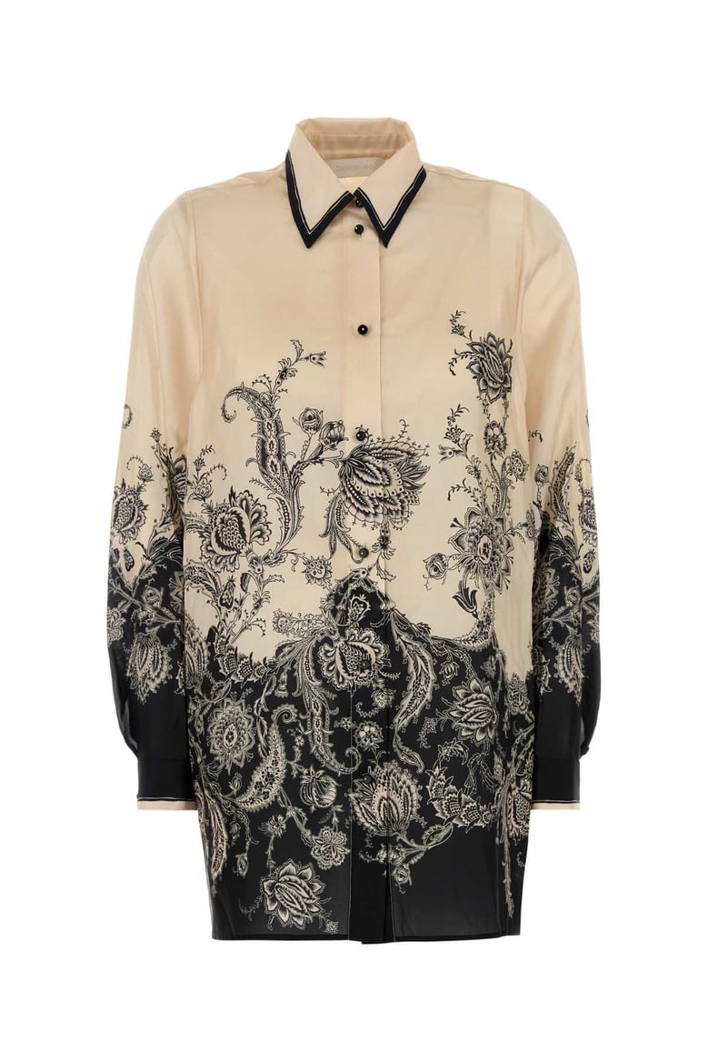 rhiannon printed silk shirt by Selfnex