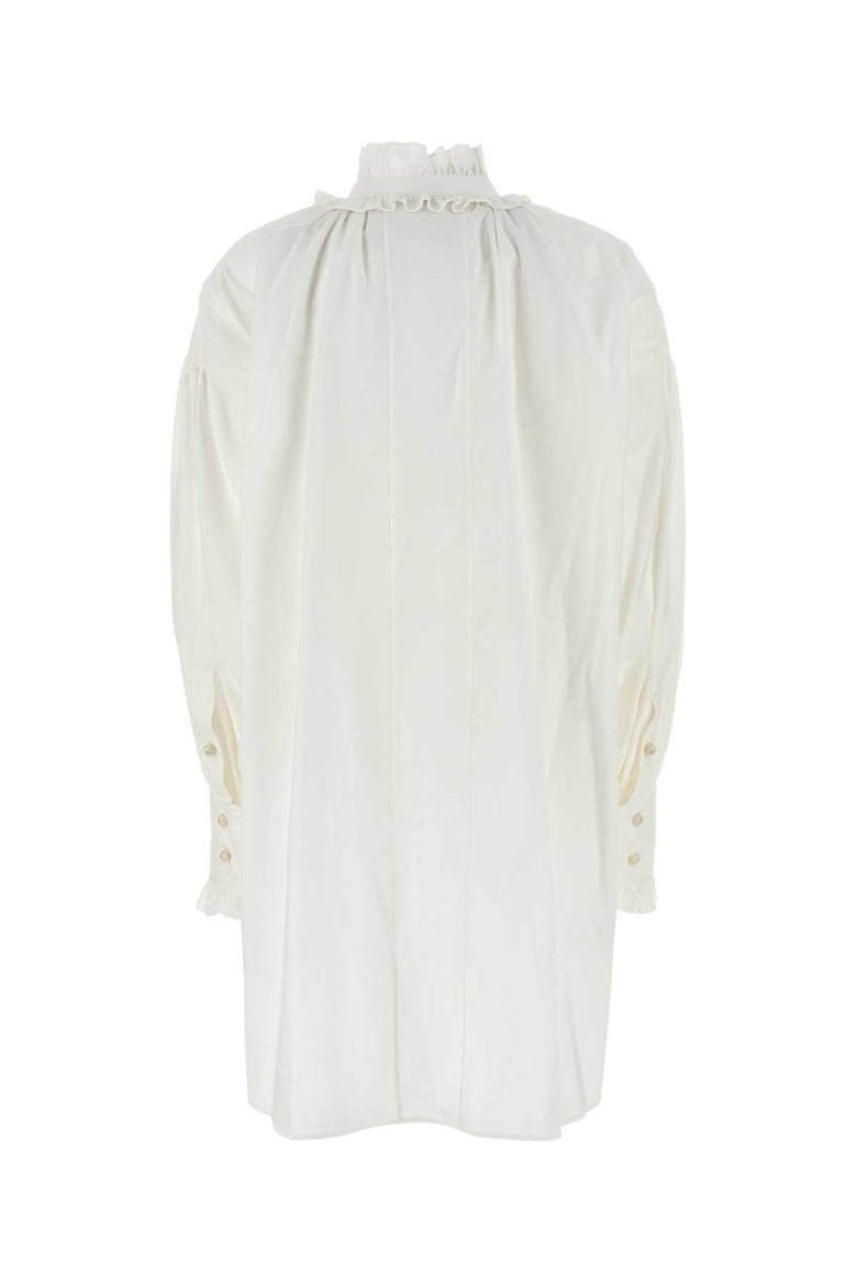 white cotton blend dress by Selfnex