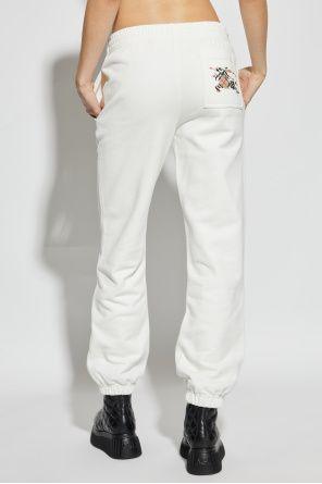 cotton trousers in white by Selfnex