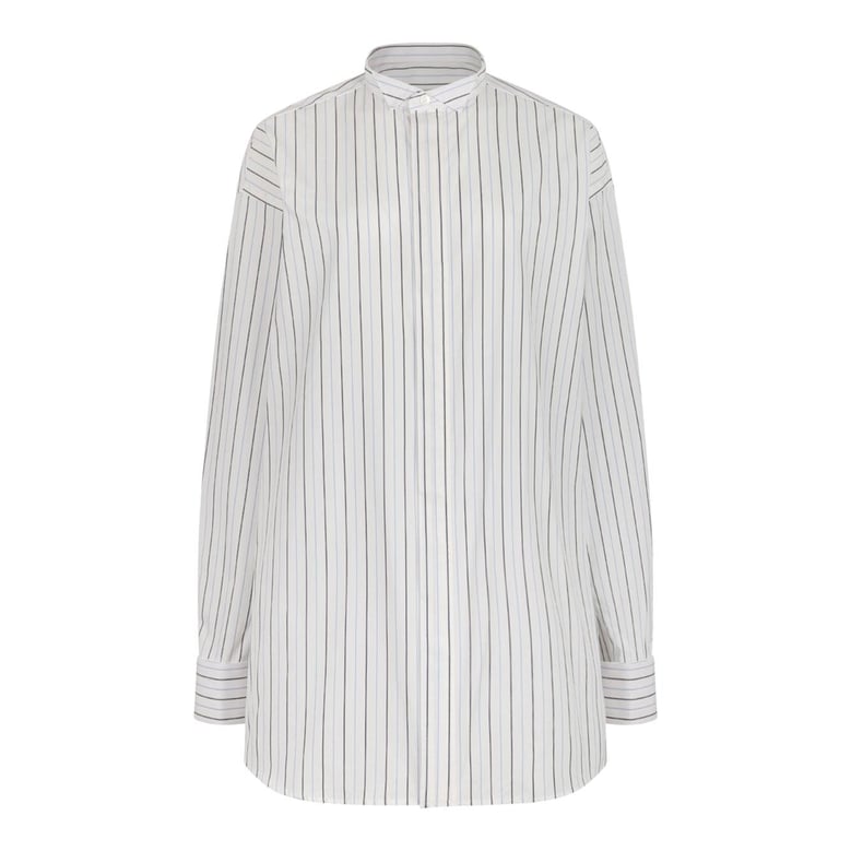 chemise oversize a plastron plisse by Selfnex