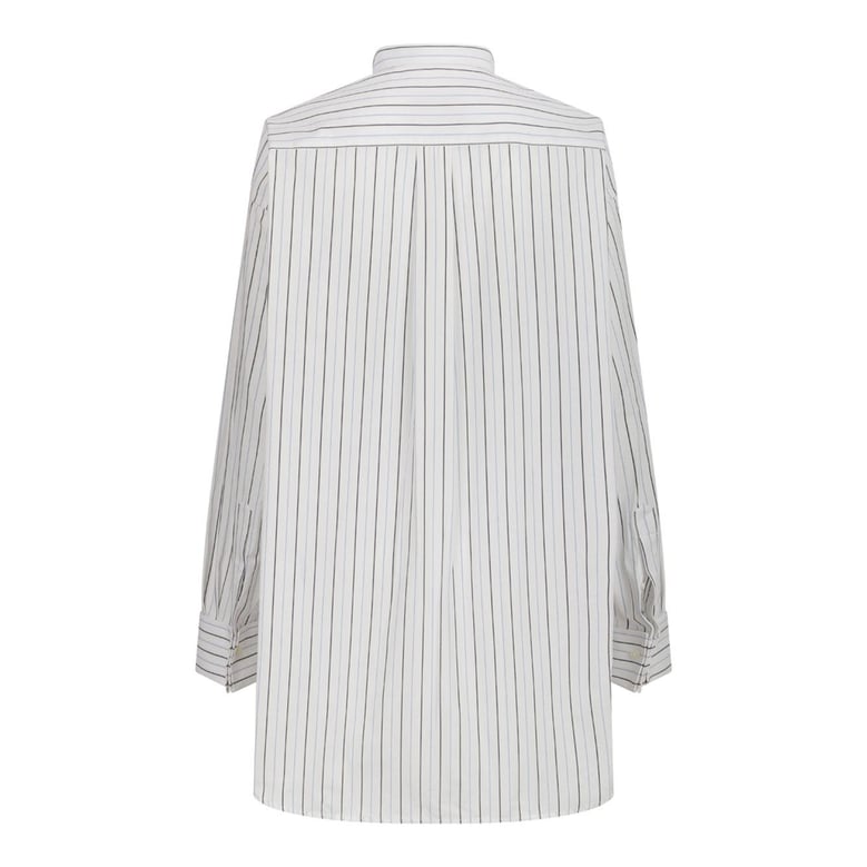 chemise oversize a plastron plisse by Selfnex