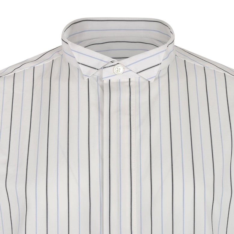 chemise oversize a plastron plisse by Selfnex