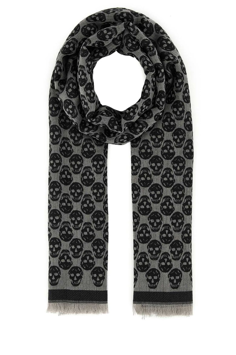embroidered wool blend foulard by Selfnex