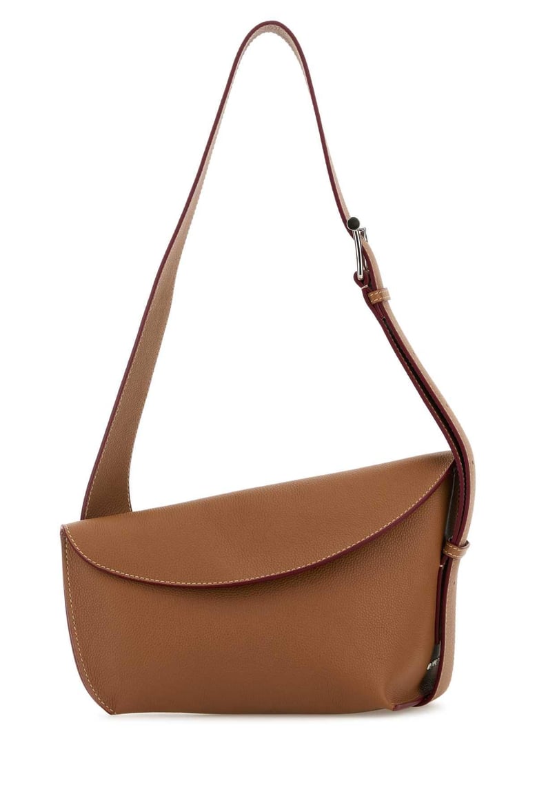 caramel large sling t-bar crossbody bag by Selfnex