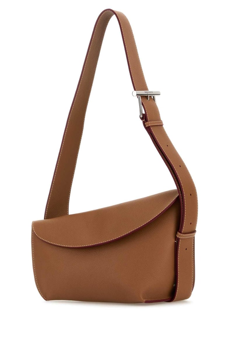 caramel large sling t-bar crossbody bag by Selfnex