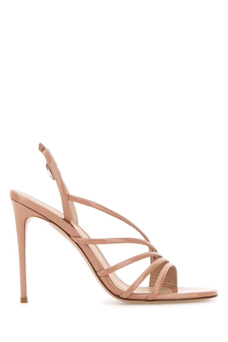 skin pink leather scarlet sandals by Selfnex