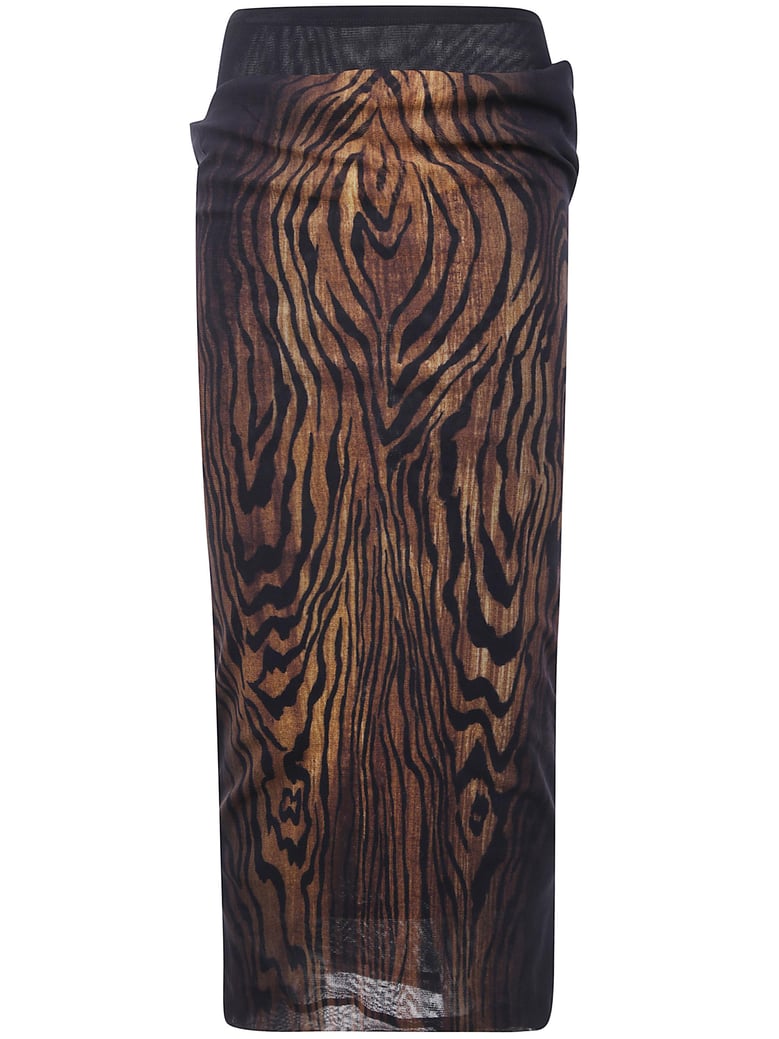 mesh skirt double layer printed wood by Selfnex