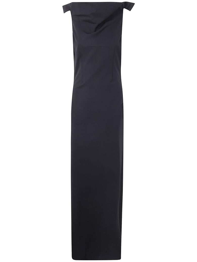 long backless dress with belt on the back by Selfnex