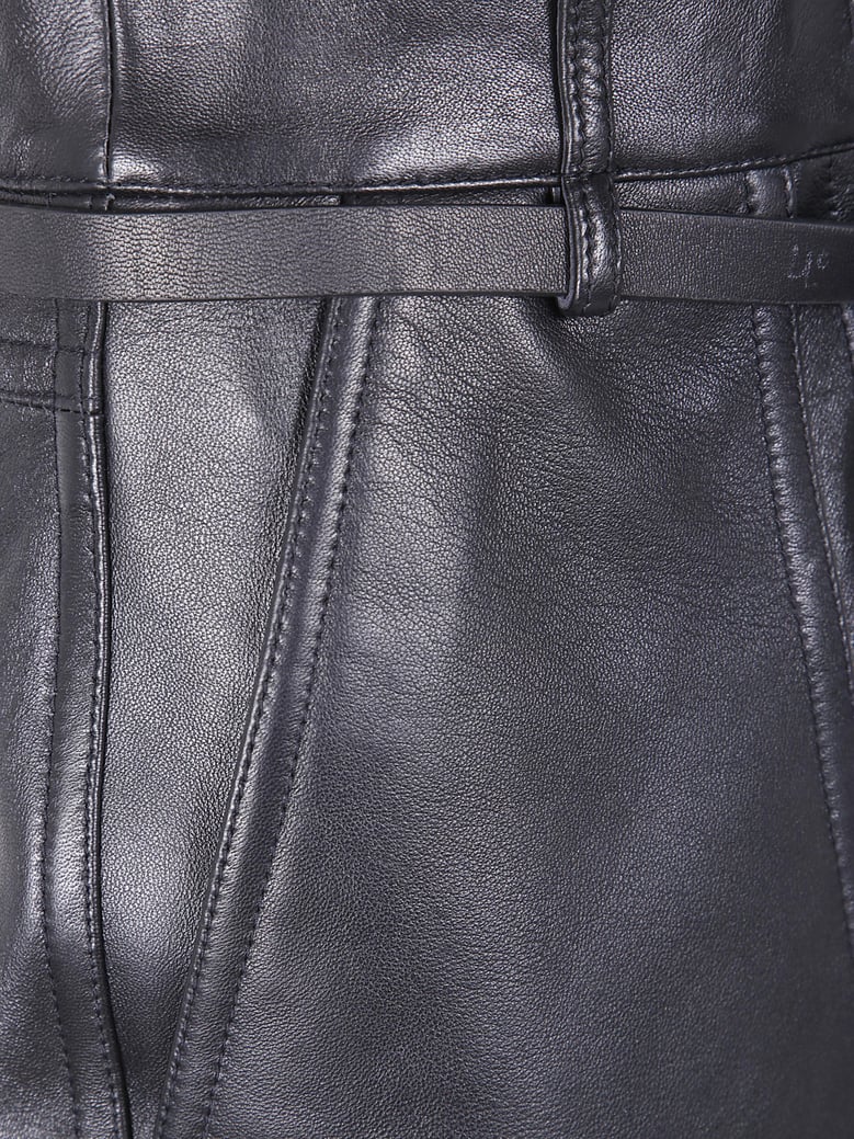 leather garbo trousers by Selfnex