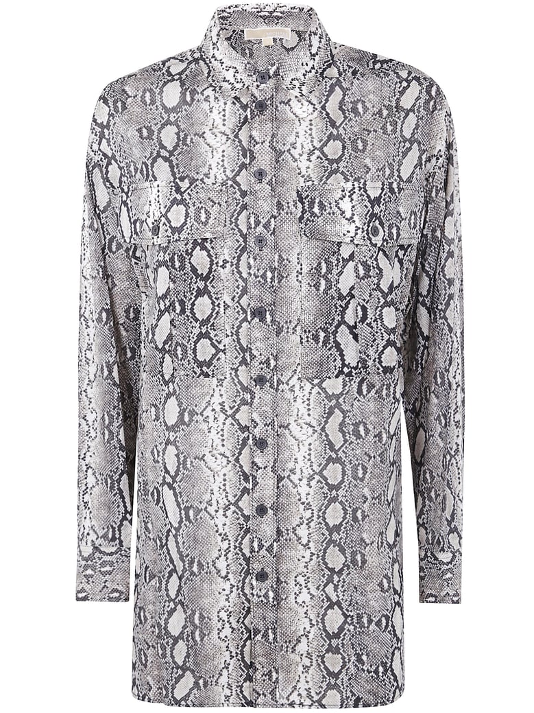 long sleeve oversized snake shirt by Selfnex