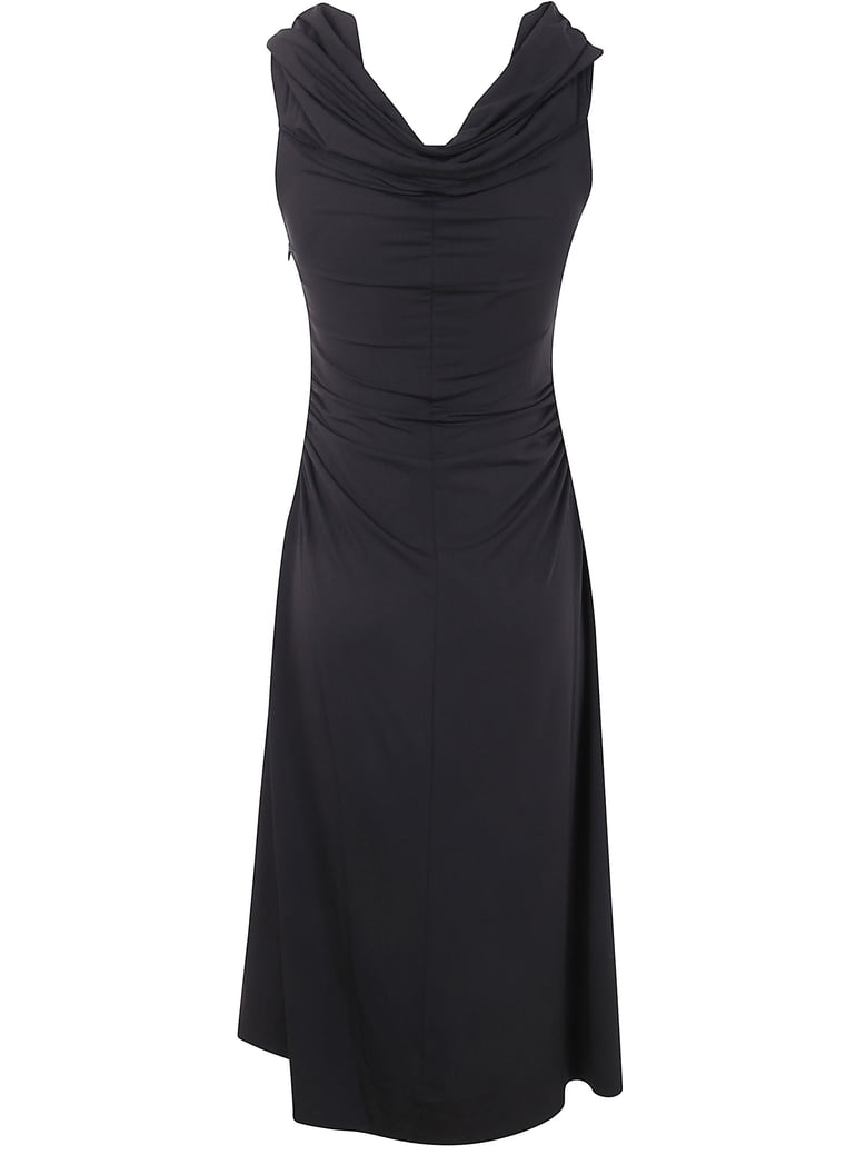 off shoulder twist midi dress by Selfnex