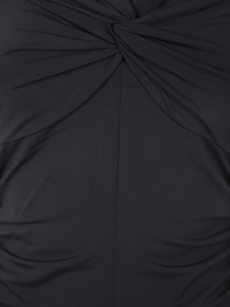 off shoulder twist midi dress by Selfnex