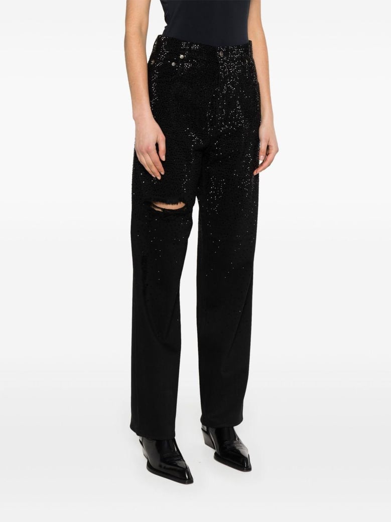 black cotton trousers by Selfnex