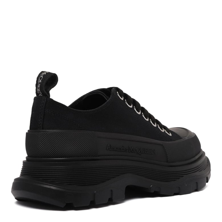 black cotton sneakers by Selfnex